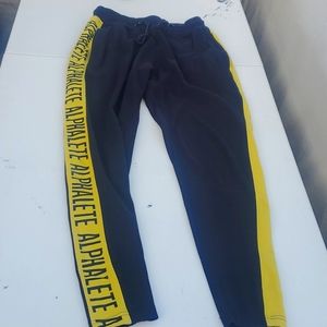 Alphalete yellow joggers